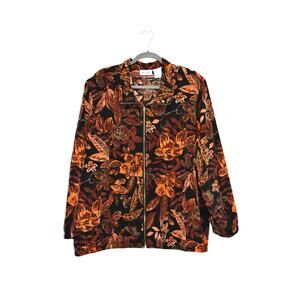 Vintage BLAIR Size 3XL Jacket Leaves Full Zip Windbreaker 80s 90s Lightweight